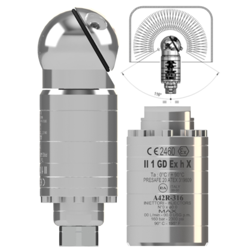 P.A. A42R-316自驱动式储罐清洗器适用于食品工业