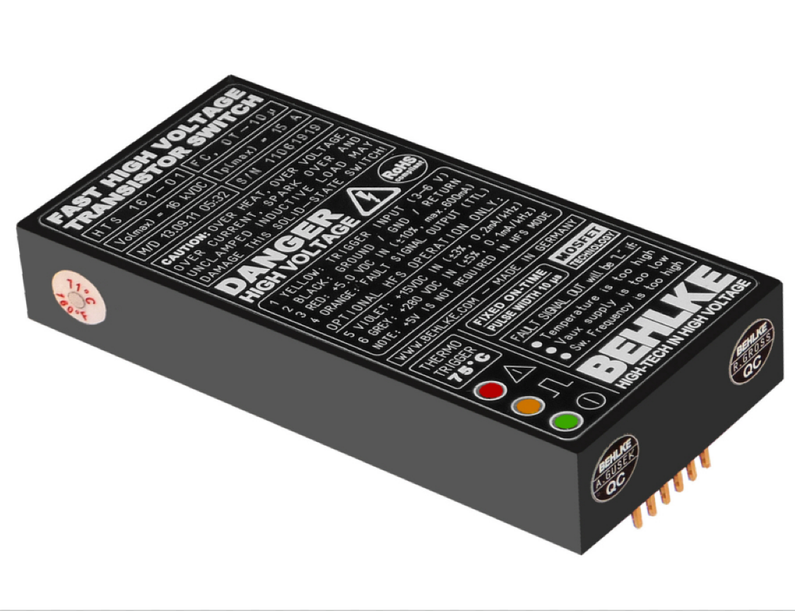 BEHLKE快速晶闸管开关实现高侧开关应用节省成本和体积