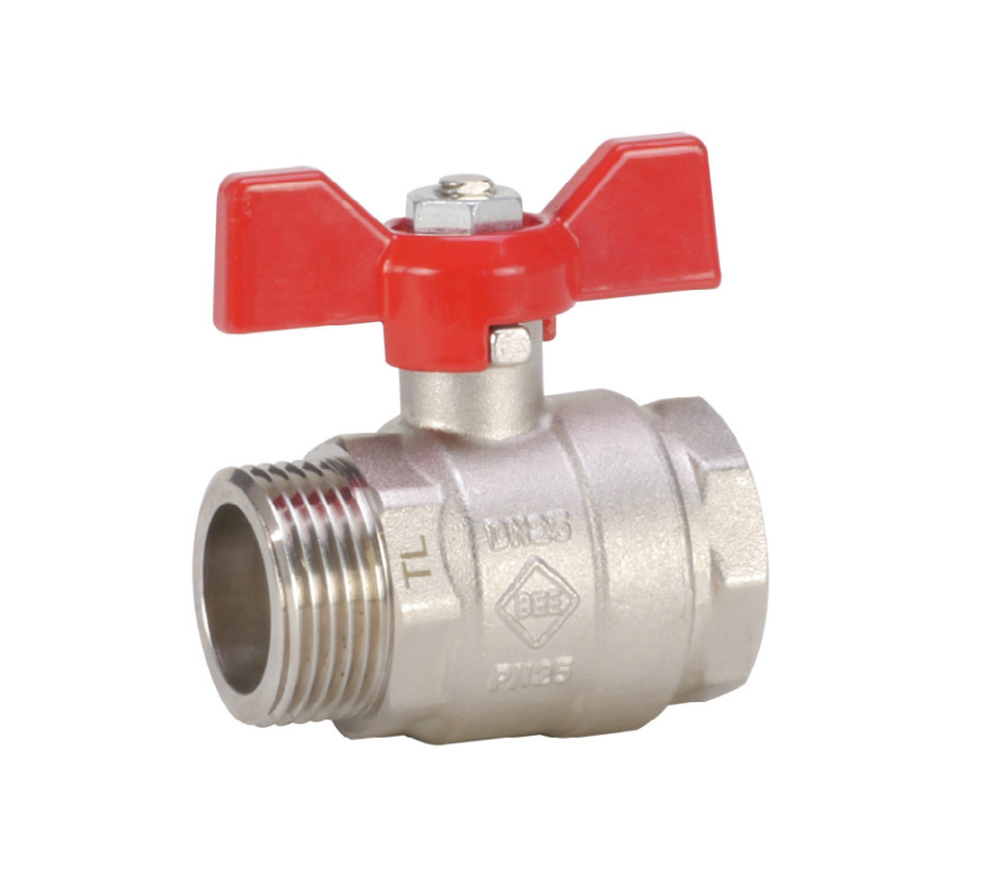 BEE螺纹连接黄铜材质单向球阀表面喷砂镀镍处理